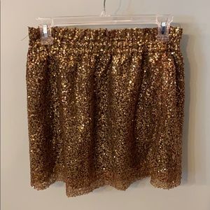 Gold sequin skirt